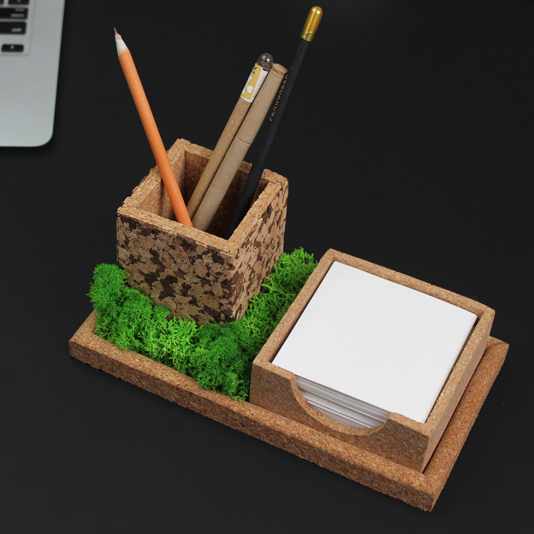 cork desk organiser