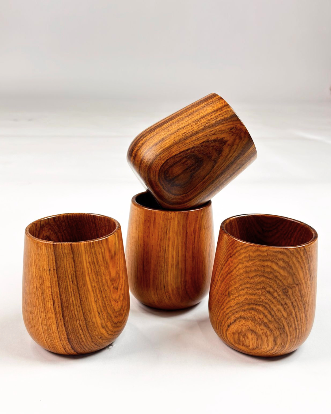 Sustainable wooden glass teakwood cup for daily drinking use