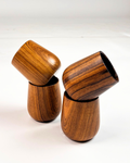 Wooden glass teakwood cup reusable eco friendly kitchen drinkware