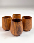 Teakwood cup handmade eco friendly wooden glass sustainable natural drinkware