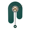 green large pendulum wall clock