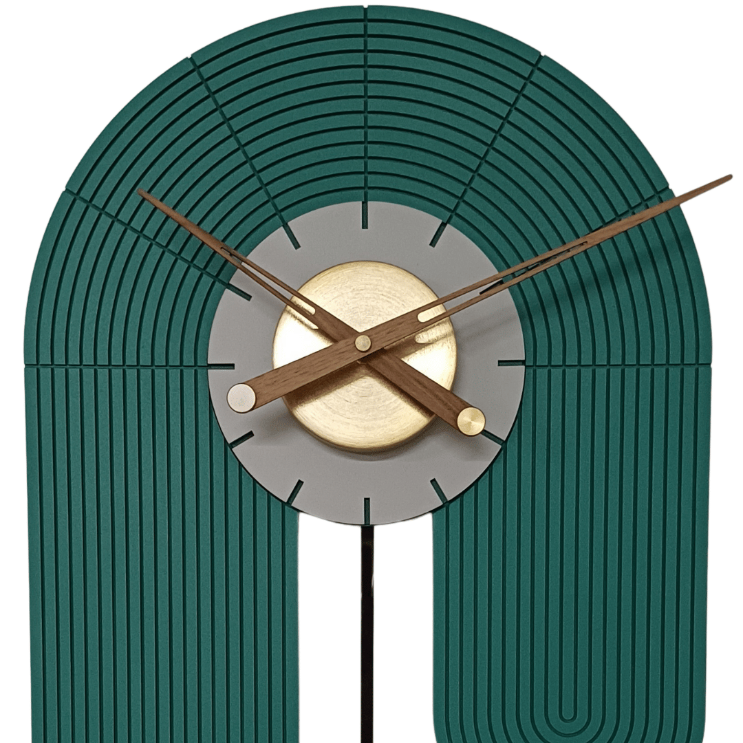large green pendulumn wall clock 