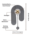 large grey pendulum wall clock