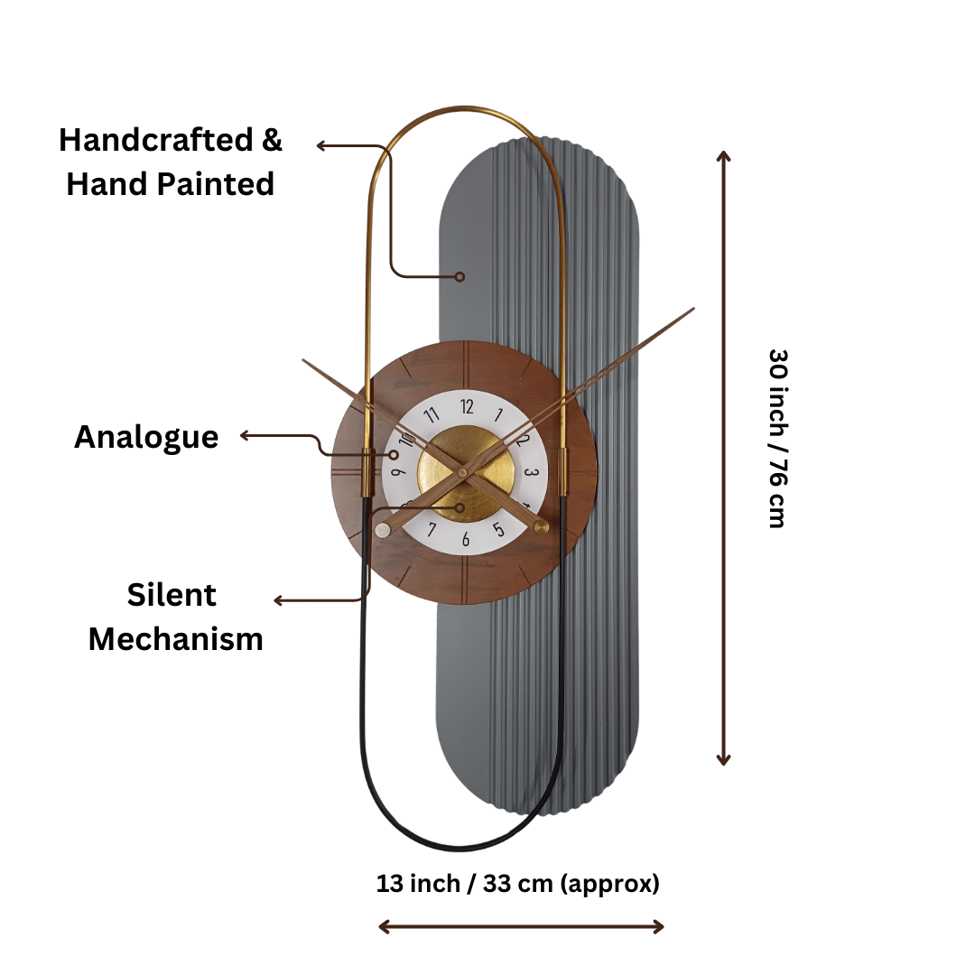 large grey wall clock