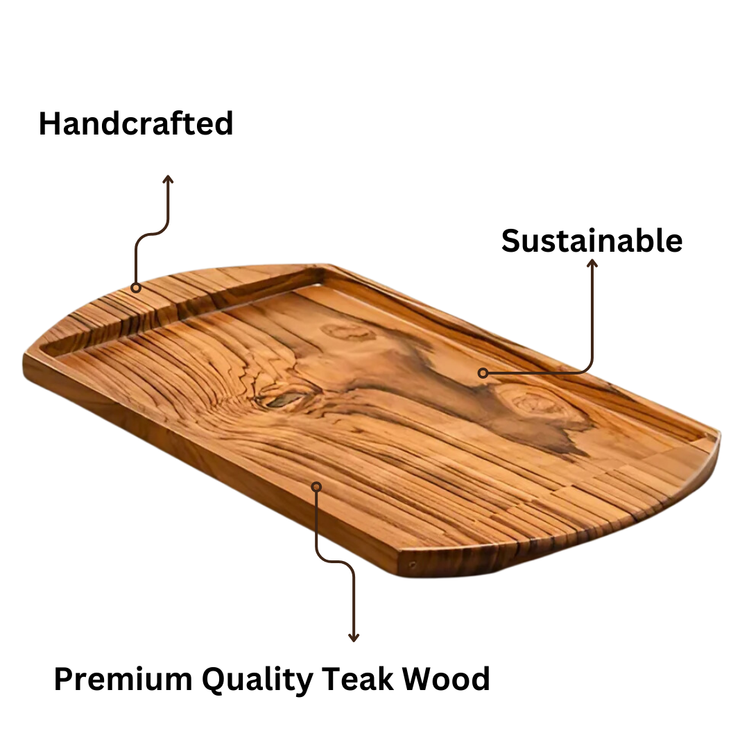 medium size wooden serving tray