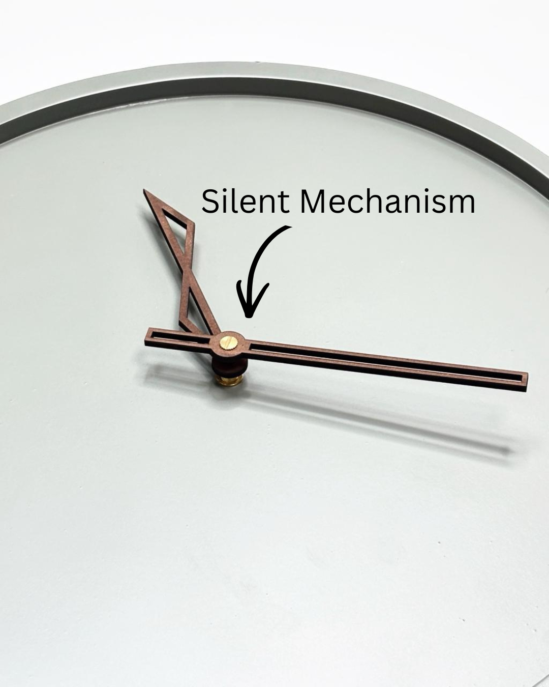 Minimalist Grey Round Wall Clock – Silent Sweep Movement | Contemporary Home Decor