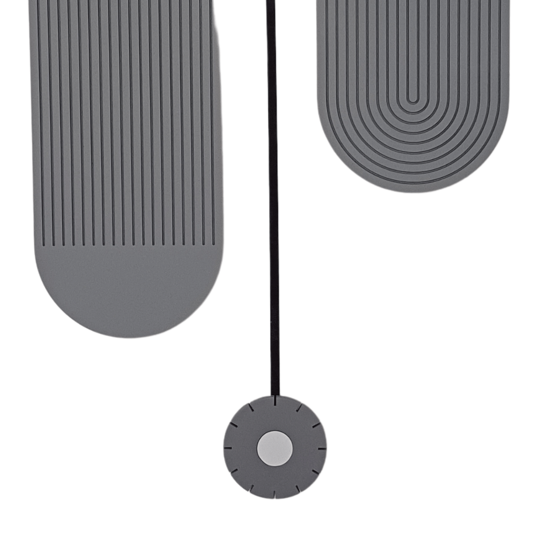 modern grey pendulum wall clock