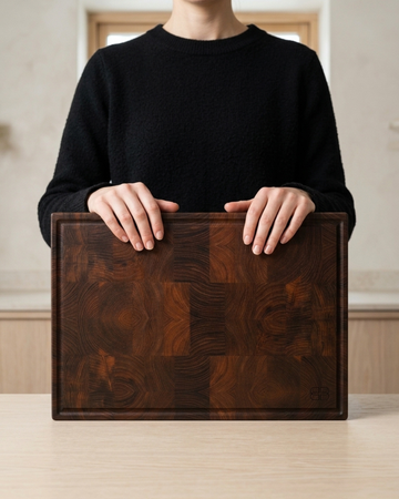 Solid Teak Wood End Grain Cutting Board | Heavy Duty Chopping Board