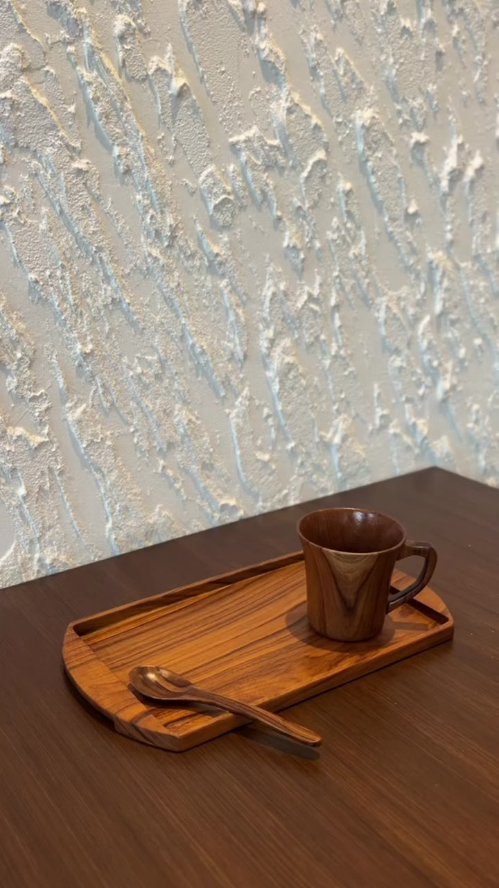 teak wood coffee mug