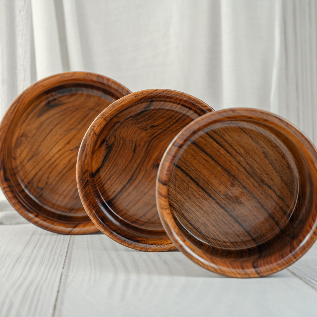 teak wood serving bowl