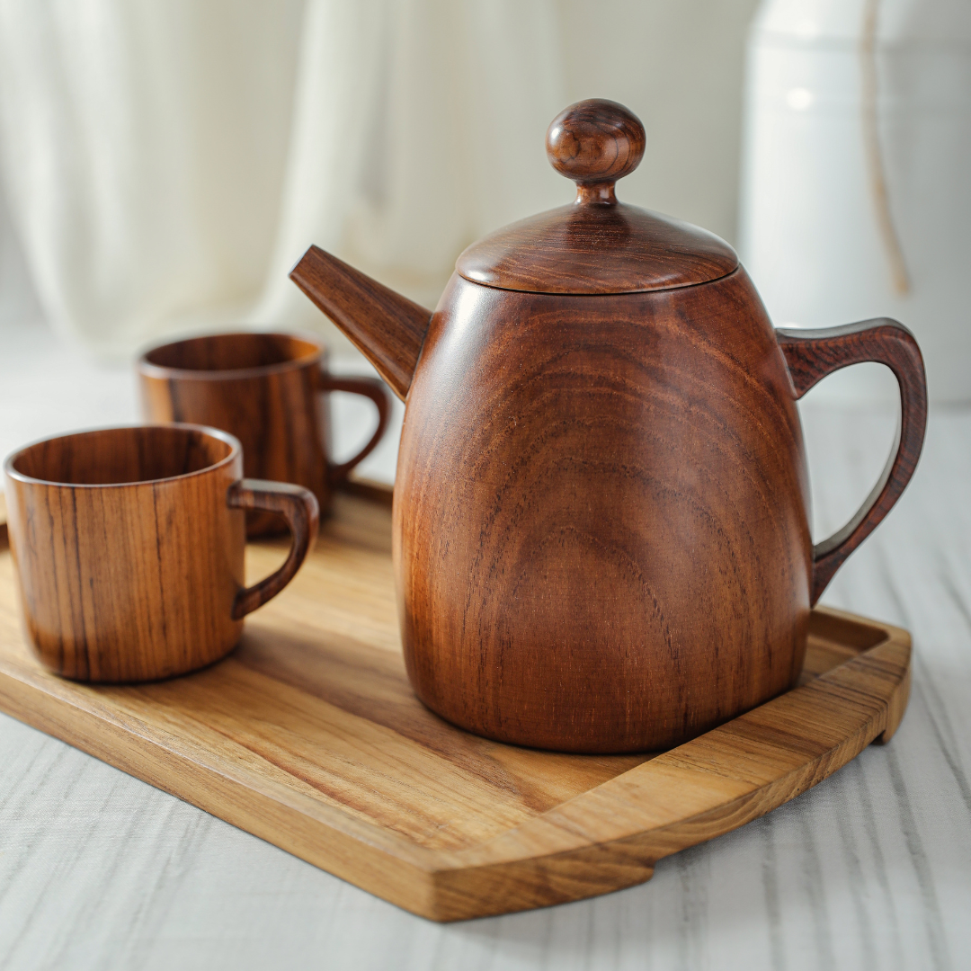 teak wood big kettle