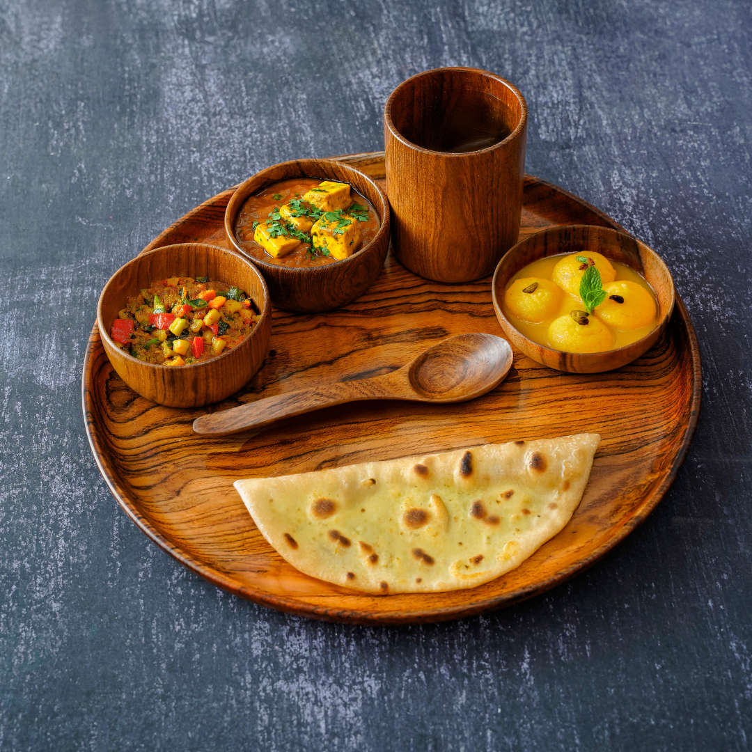 teak wood dinner set