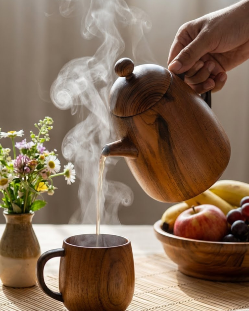 Teak Wood Kettle (500ml)