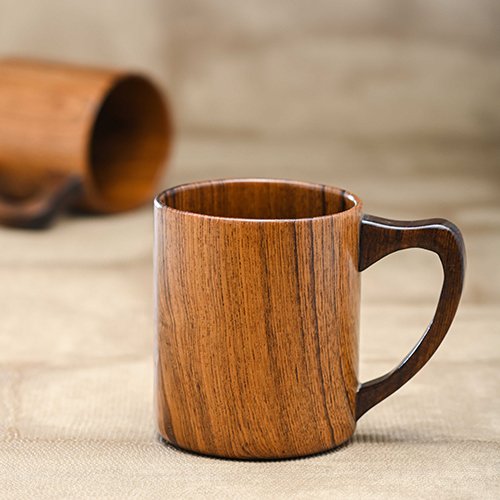 wooden coffee mug