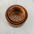 wooden serving bowl set