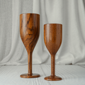 wooden small wine glass