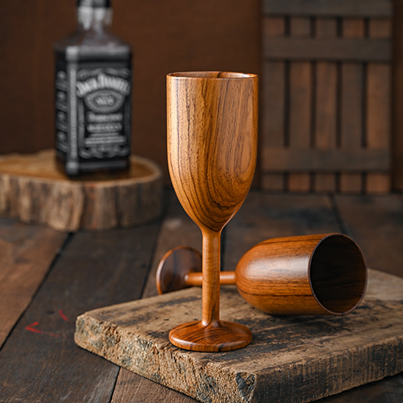 wooden wine glass