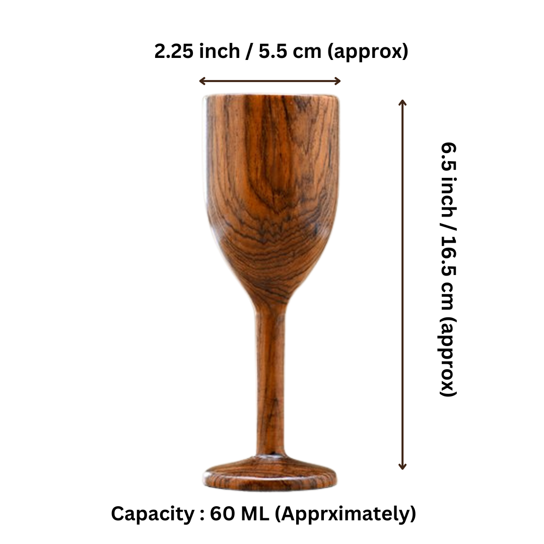 wooden wine glass for gift